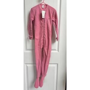 NWT 5 Baby Gap Kids pink fleece footed pajamas